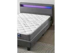 Ensemble Matelas Ressorts Ensachés + Lit Avec Tête De Lit 120x190cm-Epaisseur 20cm Accueil MousseHD -Magasin de lits ensemble matelas sommier 9189119