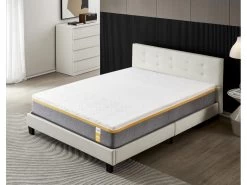 Ensemble Matelas + Lit Avec TĂȘte De Lit 140x190 Cm, Ypsilon Ferme 28cm DâĂ©paisseur