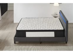 Ensemble Matelas Ressorts Ensachés + Lit Avec Tête De Lit 160x200cm-Epaisseur 30cm Accueil Mémoire -Magasin de lits ensemble matelas sommier 9189549