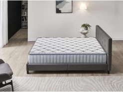 Ensemble Matelas + Lit Avec Tête De Lit 140x190 Cm, Sirius 22cm D’épaisseur Latex Naturel -Magasin de lits ensemble matelas sommier 9190709