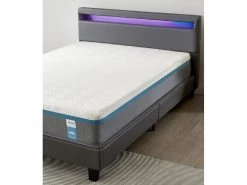 Ensemble Matelas Mousse + Lit Avec Tête De Lit 140x190cm Epaisseur 28cm Equilibré Accueil Latex -Magasin de lits ensemble matelas sommier 9190803