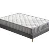Ensemble Matelas Latex + Sommier Tissu 180x200 Cm, Sirius 16cm D’épaisseur Et Sommier Tissu Gris