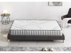 Ensemble Matelas Latex + Sommier Tissu 180x200 Cm, Sirius 16cm D’épaisseur Et Sommier Tissu Gris -Magasin de lits ensemble matelas sommier 9257775