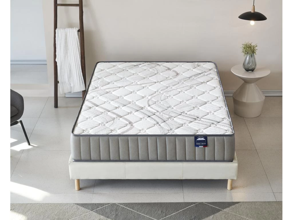 Ensemble Matelas Latex + Sommier Tissu 140x200 Cm, Sirius 16cm D’épaisseur Et Sommier Tissu Blanc 3 Ensemble Matelas Latex + Sommier Tissu 140x200 Cm, Sirius 16cm D’épaisseur Et Sommier Tissu Blanc – Image 3