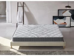 Ensemble Matelas Ressorts + Sommier 160x200cm, Eliha 20cm D’épaisseur Et Sommier Tissu Blanc 8 Ensemble Matelas Ressorts + Sommier 160x200cm, Eliha 20cm D’épaisseur Et Sommier Tissu Blanc -Magasin de lits ensemble matelas sommier 9258125