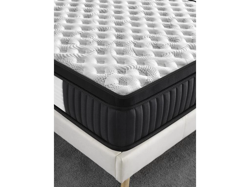 Ensemble Matelas Ressorts + Sommier 140x200cm, Elekctra 30cm D’épaisseur Et Sommier Tissu Blanc 5 Ensemble Matelas Ressorts + Sommier 140x200cm, Elekctra 30cm D’épaisseur Et Sommier Tissu Blanc – Image 5