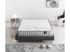 Ensemble Matelas Latex + Sommier Tissu 180x200 Cm, Sirius 22cm D’épaisseur Et Sommier Tissu Gris -Magasin de lits ensemble matelas sommier 9258583