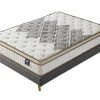 Ensemble Matelas Ressorts + Sommier 160x200cm, Errakis 28cm D’épaisseur Et Sommier Tissu Gris