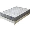 Ensemble Matelas Latex + Sommier Tissu 160x200 Cm, Sirius 16cm D’épaisseur Et Sommier Tissu Blanc