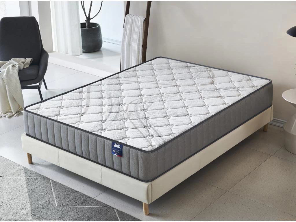 Ensemble Matelas Latex + Sommier Tissu 160x200 Cm, Sirius 16cm D’épaisseur Et Sommier Tissu Blanc 2 Ensemble Matelas Latex + Sommier Tissu 160x200 Cm, Sirius 16cm D’épaisseur Et Sommier Tissu Blanc – Image 2