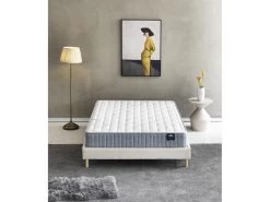 Ensemble Matelas Ressorts + Sommier 180x200cm, Galice 25cm D’épaisseur Et Sommier Tissu Blanc 7 Ensemble Matelas Ressorts + Sommier 180x200cm, Galice 25cm D’épaisseur Et Sommier Tissu Blanc -Magasin de lits ensemble matelas sommier 9259013