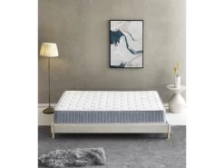 Ensemble Matelas Ressorts + Sommier 180x200cm, Galice 25cm D’épaisseur Et Sommier Tissu Blanc 8 Ensemble Matelas Ressorts + Sommier 180x200cm, Galice 25cm D’épaisseur Et Sommier Tissu Blanc -Magasin de lits ensemble matelas sommier 9259015