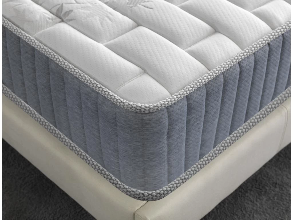 Ensemble Matelas Ressorts + Sommier 180x200cm, Galice 25cm D’épaisseur Et Sommier Tissu Blanc 5 Ensemble Matelas Ressorts + Sommier 180x200cm, Galice 25cm D’épaisseur Et Sommier Tissu Blanc – Image 5