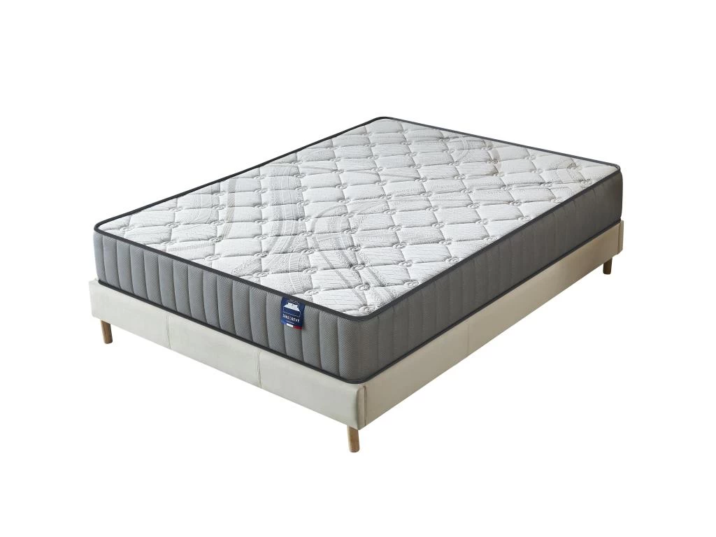 Ensemble Matelas Latex + Sommier Tissu 120x190 Cm, Sirius 16cm D’épaisseur Et Sommier Tissu Blanc 1 Ensemble Matelas Latex + Sommier Tissu 120x190 Cm, Sirius 16cm D’épaisseur Et Sommier Tissu Blanc