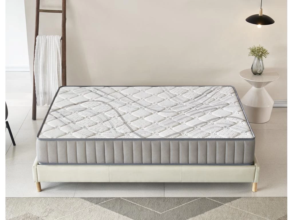 Ensemble Matelas Latex + Sommier Tissu 120x190 Cm, Sirius 16cm D’épaisseur Et Sommier Tissu Blanc 4 Ensemble Matelas Latex + Sommier Tissu 120x190 Cm, Sirius 16cm D’épaisseur Et Sommier Tissu Blanc – Image 4