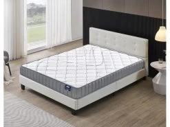 Ensemble Matelas + Lit Avec TĂȘte De Lit 120x190 Cm, Sirius 22cm DâĂ©paisseur Latex Naturel