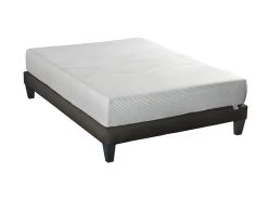 OLYMPE LITERIE | Ensemble SENSITIVE 160x200 Cm | Matelas Mémoire De Forme + Sommier Bois | Ferme