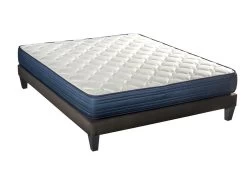 BELLECOUR LITERIE | Ensemble QUINCONCES 160x200 Cm | Matelas Ressorts Ensachés + Sommier Bois | Ferme