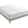 NUIT DE COTON | Ensemble PRELUDE 2.0 160x200 Cm | Matelas Latex 100% Naturel + Sommier Bois | Mi-ferme