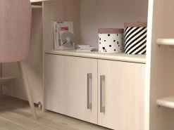 Lit Combiné APOLINE - Avec Bureau Et Rangements - 90 X 200 Cm - Coloris : Chêne -Magasin de lits lit enfant 367813