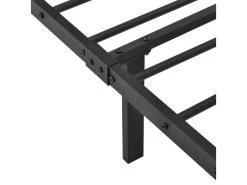 Cadre De Lit Standard Florenz En Métal 90 X 200 Cm Noir [en.casa] -Magasin de lits lit 10050339