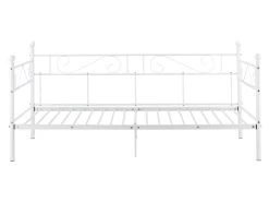 Divan En Acier Canapé Lit Simple En Métal 209 X 96,5 X 100 Cm Blanc [en.casa] -Magasin de lits lit 10050625