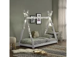 Lit De Tipi Pour Enfant Onejda Blanc Mat 160 X 80 Cm [en.casa] -Magasin de lits lit 10061243