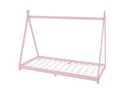 Lit Tipi Pour Enfants Indien En Bois Massif Sommier à Lattes Rose 200x90 Cm ML-DESIGN -Magasin de lits lit 10061643