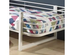 CURVE - Lit 90x200cm Métal Blanc Coins Arrondis -Magasin de lits lit 10555687