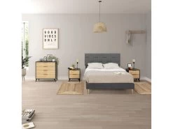 Cadre De Lit Plateforme Sorni Capitonné 30 Cm, 150x190 Cm, Gris Foncé 11 Cadre De Lit Plateforme Sorni Capitonné 30 Cm, 150x190 Cm, Gris Foncé -Magasin de lits lit 10558751