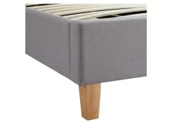 Lit Simple Pour Adulte Ou Enfant LILLE 90x190 Cm 1 Place / 1 Personne, Avec Sommier Et Pieds En Bois, Tissu Capitonné Gris 9 Lit Simple Pour Adulte Ou Enfant LILLE 90x190 Cm 1 Place / 1 Personne, Avec Sommier Et Pieds En Bois, Tissu Capitonné Gris -Magasin de lits lit 10583845