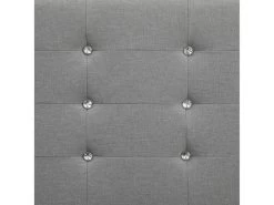 Lit Simple Pour Adulte JOLIEN Avec Sommier 120x190 Cm 1 Place Et Demi, Tête Et Pied De Lit Capitonnés Avec Strass, En Tissu Gris 9 Lit Simple Pour Adulte JOLIEN Avec Sommier 120x190 Cm 1 Place Et Demi, Tête Et Pied De Lit Capitonnés Avec Strass, En Tissu Gris -Magasin de lits lit 10583899