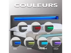 Lit LED Simple 120x190 Cm Avec Sommier, Tête De Lit Confortable, Lit 1 Place Revêtement En Tissu Gris, MARISELA -Magasin de lits lit 10584023