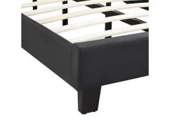 Lit LED Simple 90x190 Cm Avec Sommier, Tête De Lit Réglable En Hauteur, En Tissu Noir, AUSTIN 9 Lit LED Simple 90x190 Cm Avec Sommier, Tête De Lit Réglable En Hauteur, En Tissu Noir, AUSTIN -Magasin de lits lit 10584309