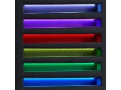 Lit LED Simple 90x190 Cm Avec Sommier, Tête De Lit Confortable, Lit 1 Place Revêtement En Tissu Noir, MOLINA -Magasin de lits lit 10584551