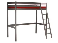 Lit Mezzanine 90x190 Studio - Laqué Gris Taupe