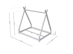 Lit Tipi 120x190 Nakana - Bois -Magasin de lits lit 11119785