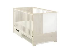 Lit Bébé évolutif Blanc/Pin Blanchi - SWEET