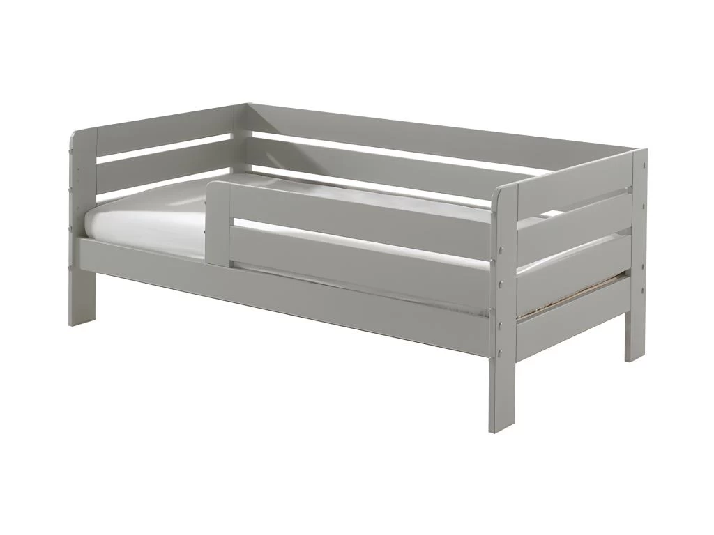 Lit 70x140 Sommier Inclus Ted - Gris 1 Lit 70x140 Sommier Inclus Ted - Gris