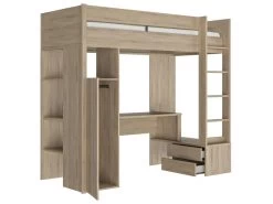 Lit Haut Type Mezzanine Ethan 90x200 - Fabrication Française -Magasin de lits lit 11449891