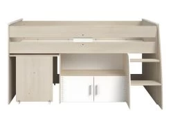 Lit Mezzanine Combiné Avec Bureau, Couchage 90x200 Cm - Charly