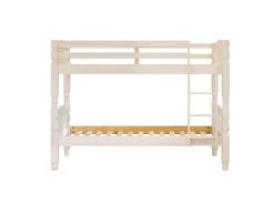 TURNED BUNK Lit Superposé En Bois Massif Blanc - Venprodin