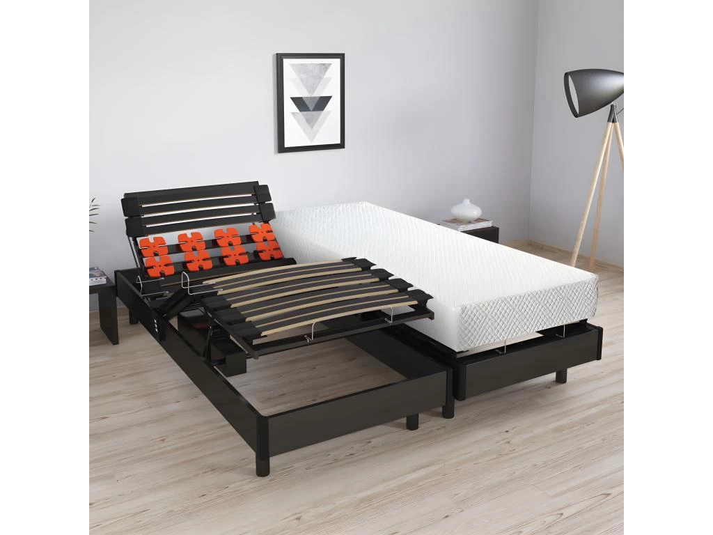 BELLECOUR LITERIE | Ensemble Duo BODYSOFT 2x90x200 Cm | Sommiers électriques + Matelas Mémoire De Forme 2 BELLECOUR LITERIE | Ensemble Duo BODYSOFT 2x90x200 Cm | Sommiers électriques + Matelas Mémoire De Forme – Image 2