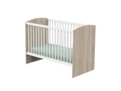Lit Bébé 60x120 Access - Blanc Et Bois