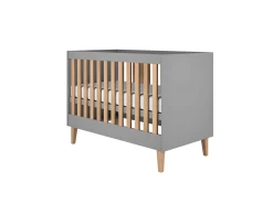 Lit Bébé 60x120 Kubi - Gris -Magasin de lits lit 12669317