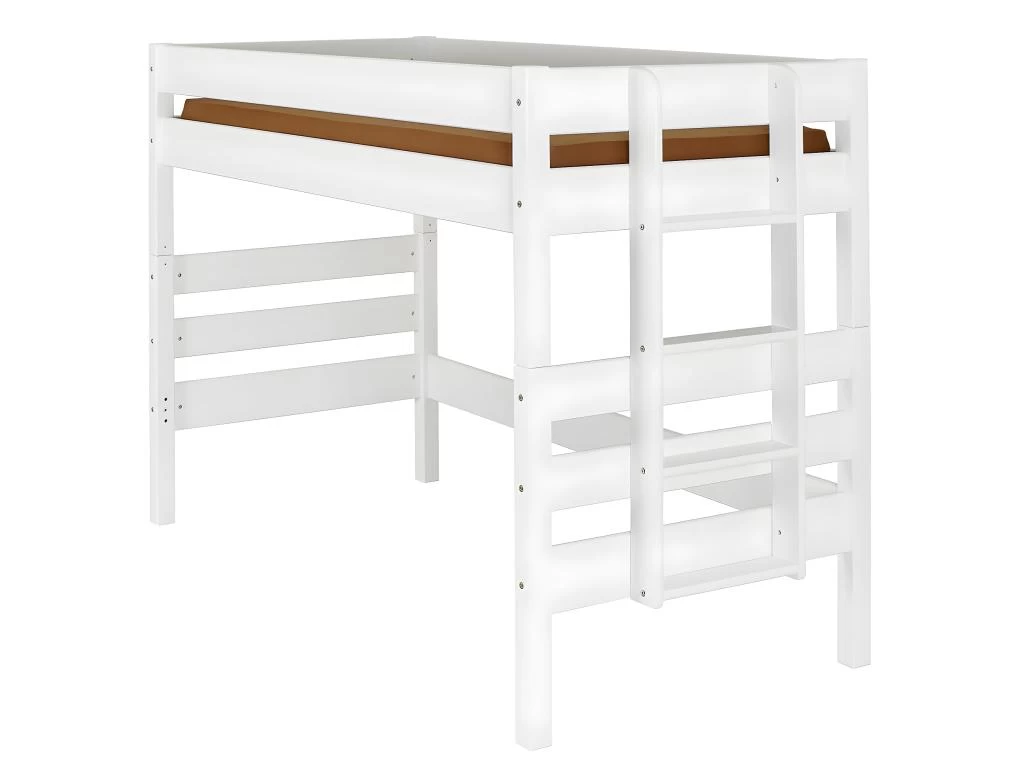 Lit Mi-hauteur Aniba Blanc 90x190 Cm 1 Lit Mi-hauteur Aniba Blanc 90x190 Cm