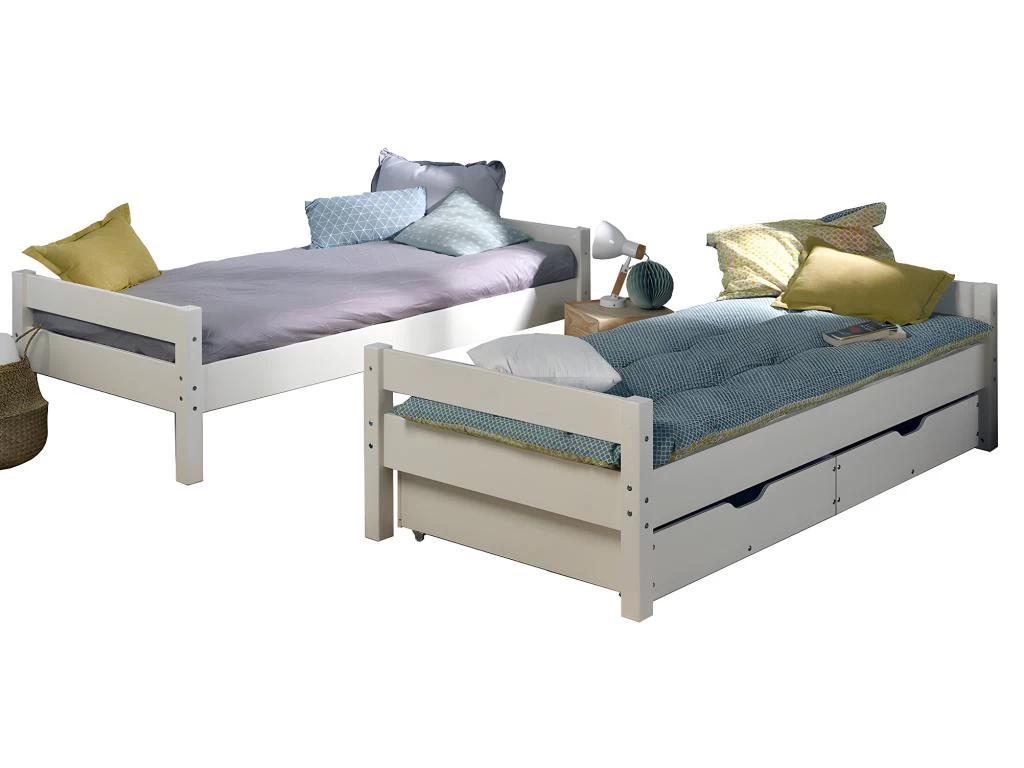 Lit Superposé Séparable Aaron Blanc 90x190 Cm 2 Lit Superposé Séparable Aaron Blanc 90x190 Cm – Image 2