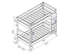 Lit Superposé Séparable Aaron Blanc 90x190 Cm 7 Lit Superposé Séparable Aaron Blanc 90x190 Cm -Magasin de lits lit 13072381