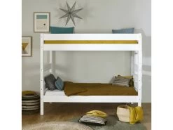Lit Superposé Haut Avec Sommier Gigogne Aniba Blanc 90x200 Cm -Magasin de lits lit 13072821