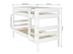 Pack Lit Superposé Avec Sommier Gigogne Et Matelas Nubie Bois Naturel 90x190 Cm 9 Pack Lit Superposé Avec Sommier Gigogne Et Matelas Nubie Bois Naturel 90x190 Cm -Magasin de lits lit 13072871